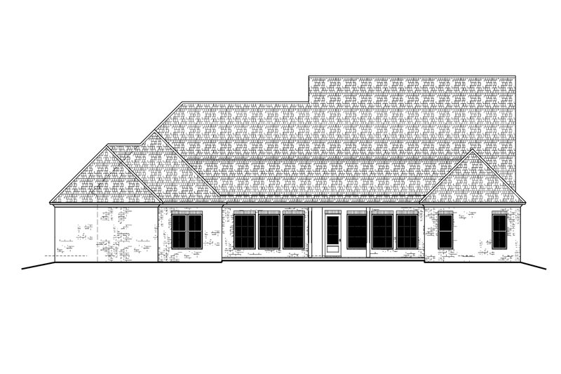 House Plan Design - Exterior - Rear Elevation for Farmhouse House Plan #1081-9 - 4 bed, 4.5 bath