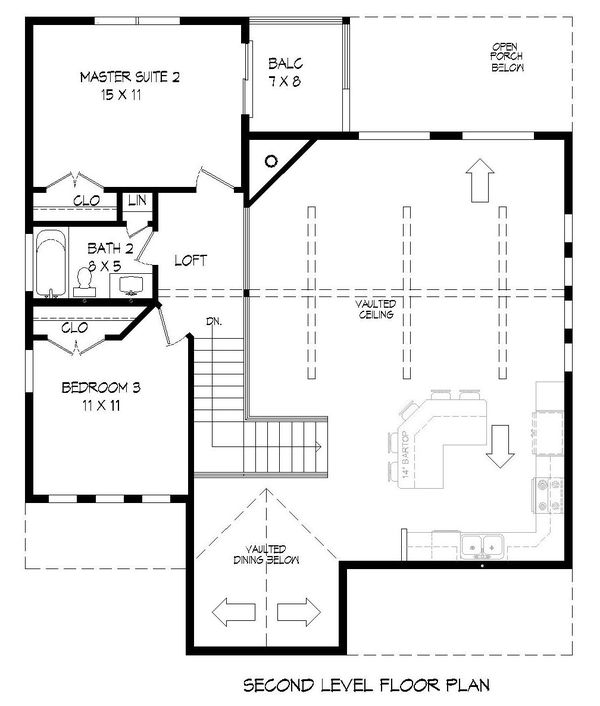 House Blueprint - Country Floor Plan - Upper Floor Plan #932-262