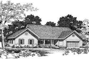Ranch Exterior - Front Elevation Plan #72-218
