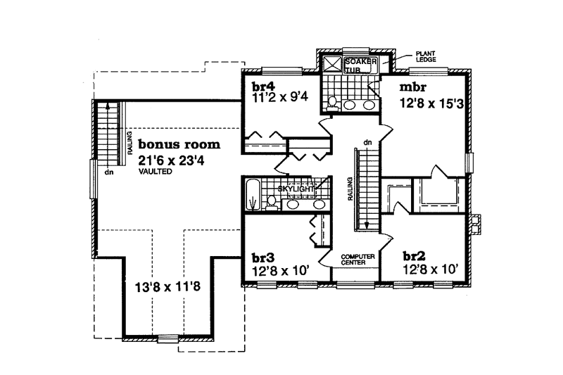 Home Plan - Floor Plan - Upper Floor for Classical House Plan #47-892 - 4 bed, 2.5 bath