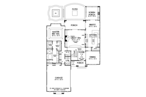 Floor Plan - Main Floor for European House Plan #929-922 - 3 bed, 3.5 bath