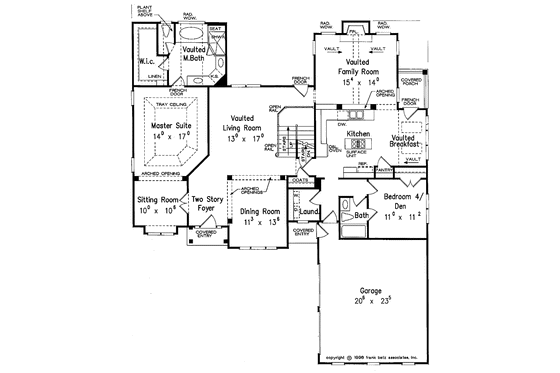 Floor Plan - Main Floor for Colonial House Plan #927-103 - 4 bed, 4 bath