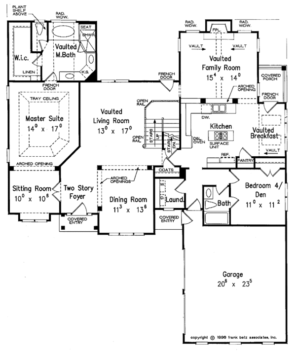 Architectural House Design - Colonial Floor Plan - Main Floor Plan #927-103