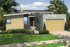House Design - 1700 square foot modern 3 bedroom 2 bath house plan