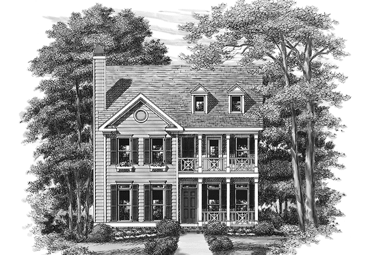 Exterior - Front Elevation 3 for Country House Plan #927-664 - 3 bed, 2.5 bath