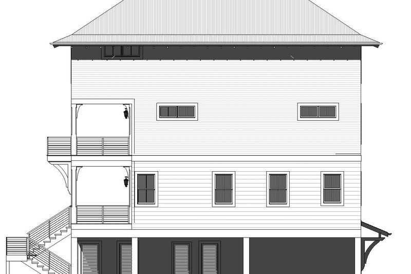 Architectural House Design - Exterior - Other Elevation 1 for Beach House Plan #901-155 - 5 bed, 5.5 bath