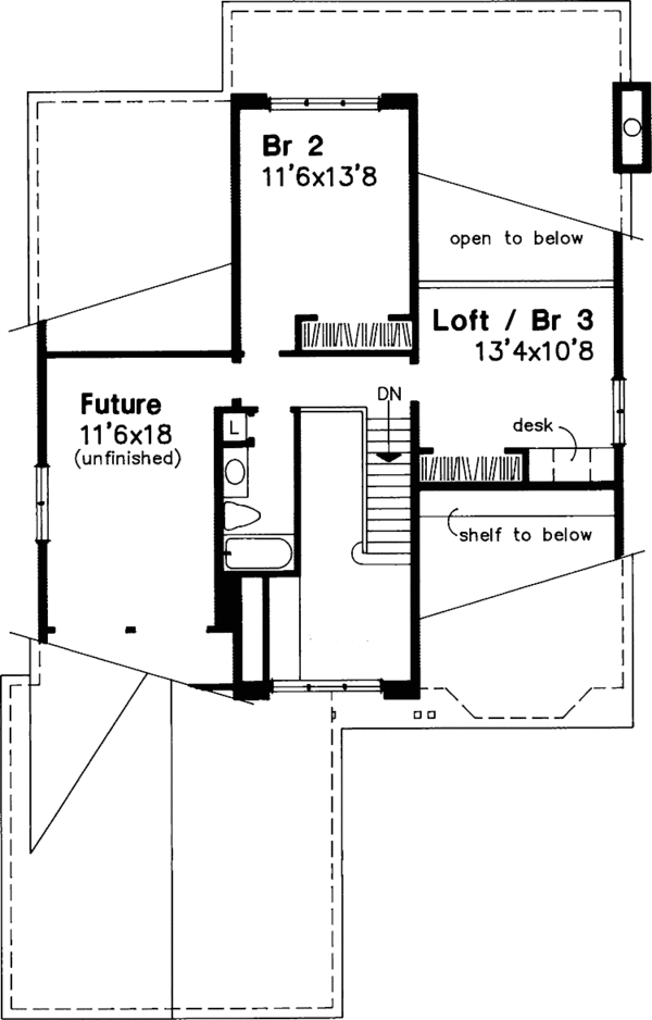 House Plan Design - Traditional Floor Plan - Upper Floor Plan #320-594