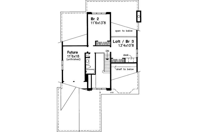 Home Plan - Floor Plan - Upper Floor for Traditional House Plan #320-594 - 3 bed, 2.5 bath