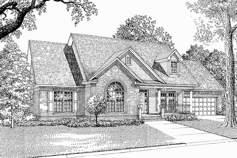 House Blueprint - Country Exterior - Front Elevation Plan #17-2724