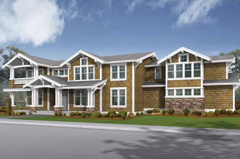 Home Plan - Exterior - Front Elevation 3 for Craftsman House Plan #132-480 - 4 bed, 3.5 bath