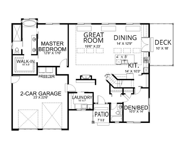 Contemporary Floor Plan - Main Floor Plan #112-312
