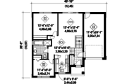 Contemporary Style House Plan - 2 Beds 1 Baths 953 Sq/Ft Plan #25-4404 