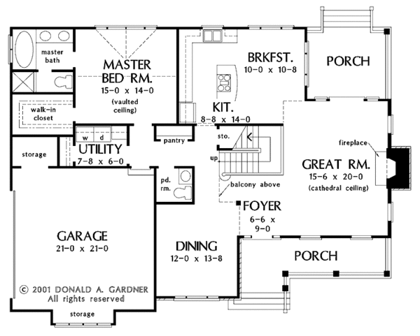 Dream House Plan - Country Floor Plan - Main Floor Plan #929-634