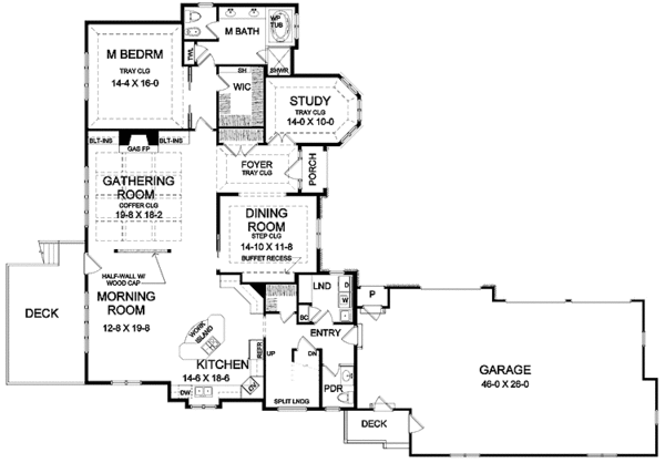 Architectural House Design - Country Floor Plan - Main Floor Plan #328-380