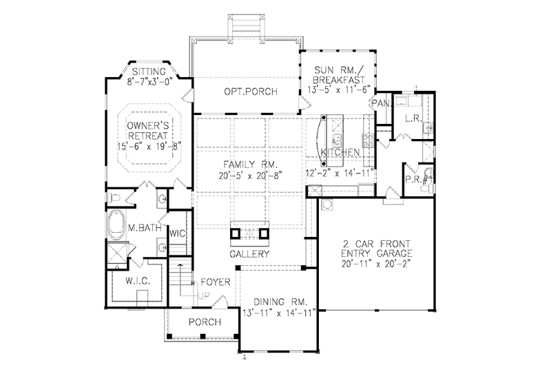 Home Plan - Floor Plan - Main Floor for Victorian House Plan #54-325 - 4 bed, 3.5 bath