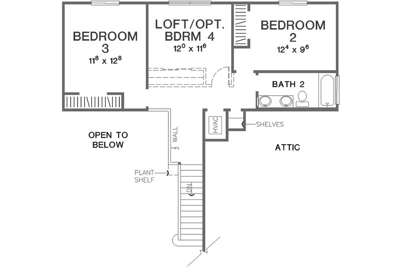 Dream House Plan - Floor Plan - Upper Floor for European House Plan #472-405 - 3 bed, 2.5 bath