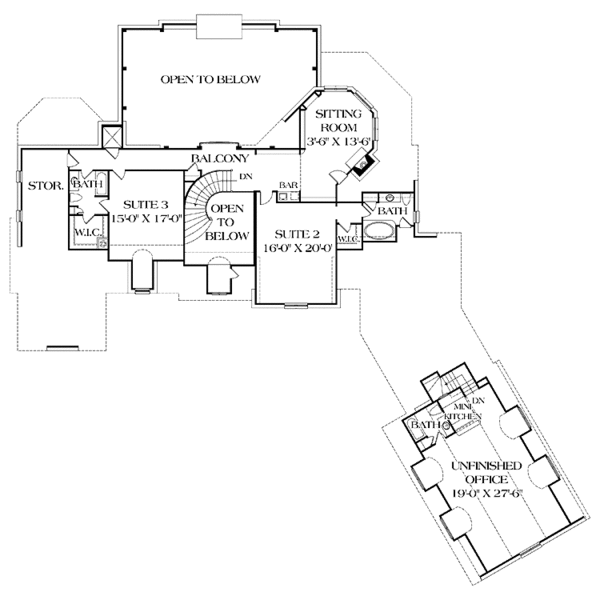 Dream House Plan - Country Floor Plan - Upper Floor Plan #453-402