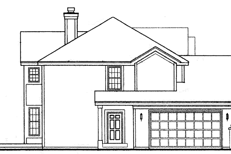 Architectural House Design - Exterior - Other Elevation for European House Plan #320-523 - 3 bed, 2.5 bath