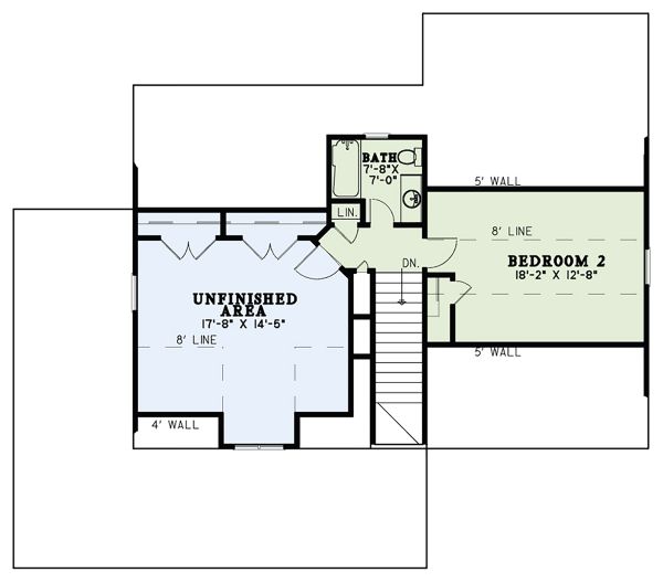 House Blueprint - Craftsman Floor Plan - Upper Floor Plan #17-3427