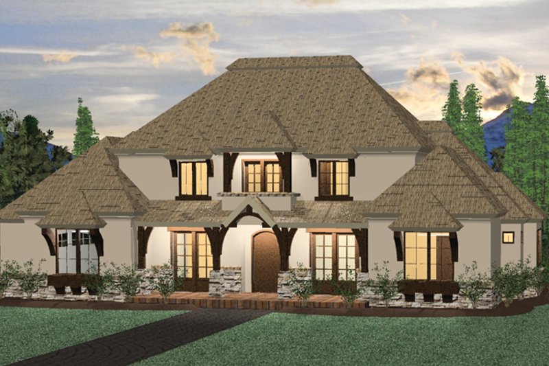 House Plan Design - Prairie Exterior - Front Elevation Plan #937-31