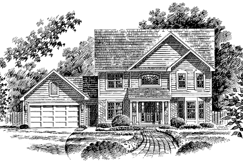 Home Plan - Colonial Exterior - Front Elevation Plan #316-131