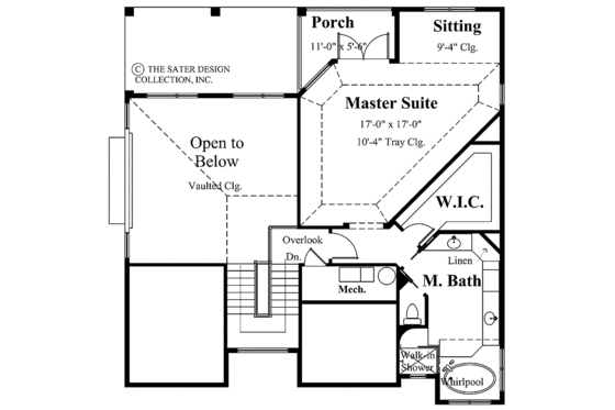 Floor Plan - Upper Floor for Traditional House Plan #930-148 - 3 bed, 2 bath