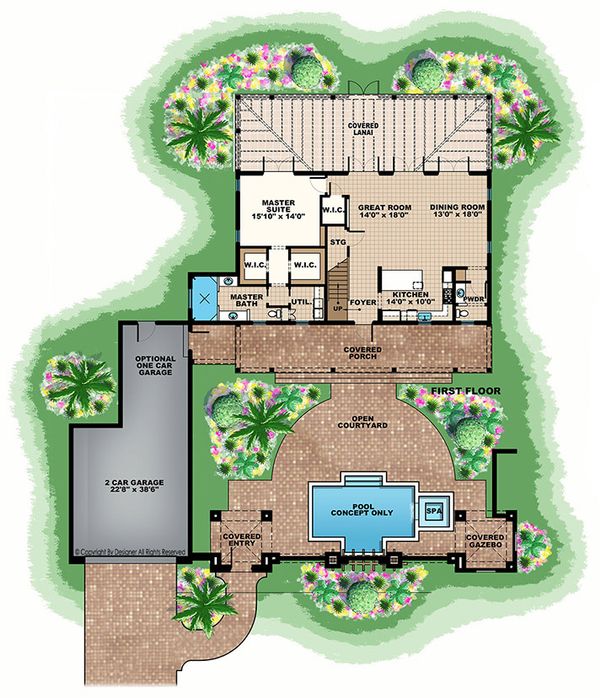 House Design - European Floor Plan - Main Floor Plan #1017-167