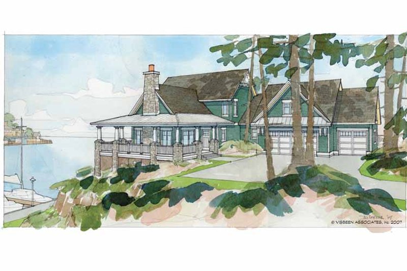 Home Plan - Exterior - Front Elevation 9 for Traditional House Plan #928-44 - 4 bed, 3 bath