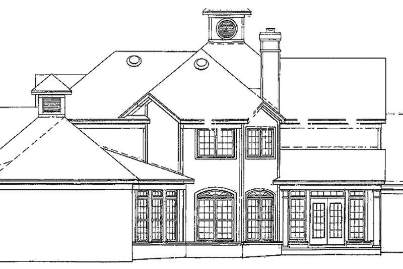 House Design - Exterior - Rear Elevation for Country House Plan #952-176 - 4 bed, 3 bath