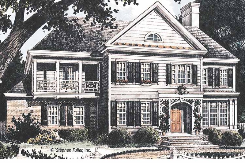 Home Plan - Exterior - Front Elevation 3 for Country House Plan #429-362 - 4 bed, 3.5 bath