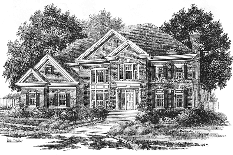 Home Plan - Exterior - Front Elevation 3 for Colonial House Plan #429-420 - 4 bed, 3 bath