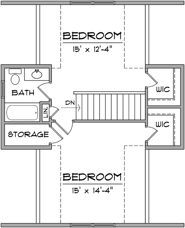 House Plan Design - Craftsman Floor Plan - Upper Floor Plan #981-17