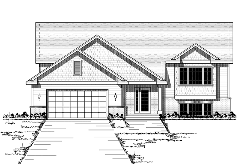 Home Plan - Contemporary Exterior - Front Elevation Plan #51-594