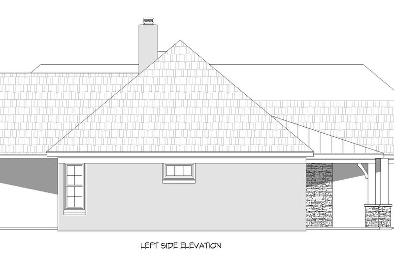 House Blueprint - Exterior - Other Elevation 1 for Traditional House Plan #932-166 - 4 bed, 3.5 bath