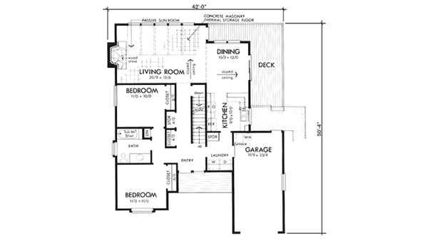 Architectural House Design - Contemporary Floor Plan - Main Floor Plan #320-1183