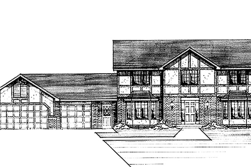 House Plan Design - Tudor Exterior - Front Elevation Plan #51-883