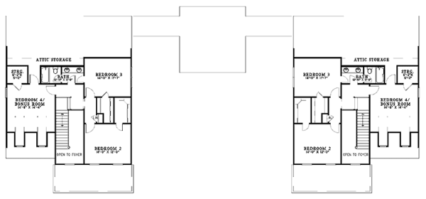 Architectural House Design - Country Floor Plan - Upper Floor Plan #17-2904