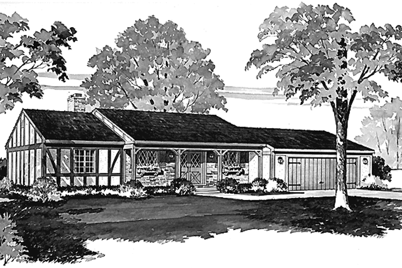 Dream House Plan - European Exterior - Front Elevation Plan #72-655