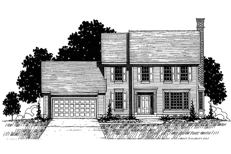 Dream House Plan - Colonial Exterior - Front Elevation Plan #320-872