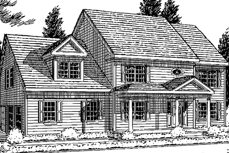 House Plan Design - Country Exterior - Front Elevation Plan #1029-35