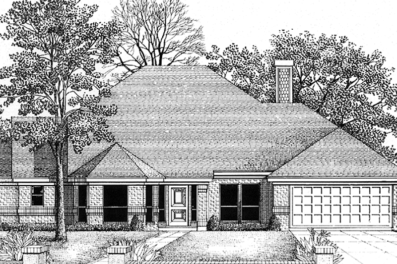 House Plan Design - Traditional Exterior - Front Elevation Plan #974-58