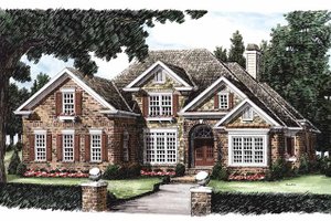 Colonial Exterior - Front Elevation Plan #927-492