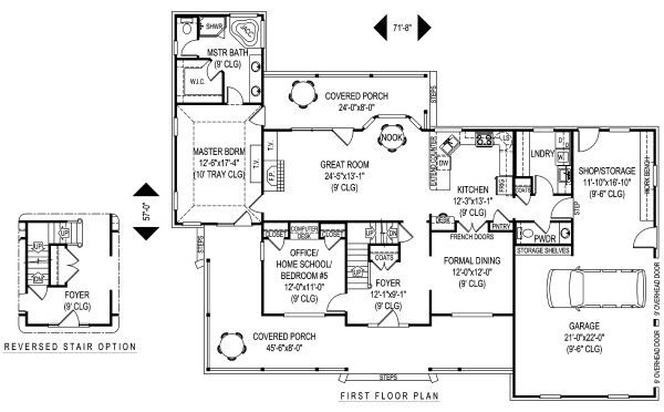 Country Floor Plan - Main Floor Plan #11-230