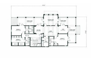 Floor Plan - Lower Floor for Beach House Plan #443-10 - 4 bed, 5 bath