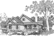 Country Style House Plan - 3 Beds 2 Baths 1422 Sq/Ft Plan #929-510 