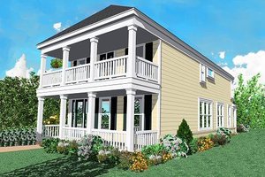 Beach Exterior - Front Elevation Plan #81-122