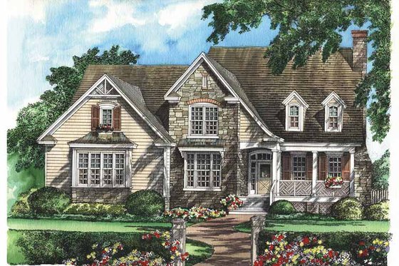 Exterior - Front Elevation 3 for Country House Plan #929-634 - 3 bed, 2.5 bath