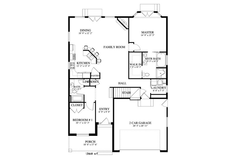 House Plan Design - Floor Plan - Main Floor 2 for Ranch House Plan #1060-5 - 5 bed, 3 bath