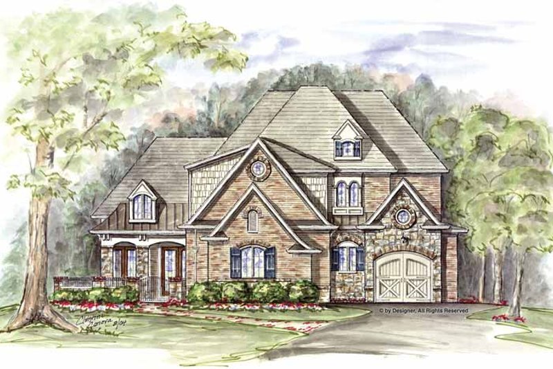 Dream House Plan - Traditional Exterior - Front Elevation Plan #54-317
