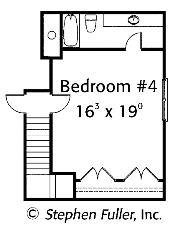 Architectural House Design - Colonial Floor Plan - Upper Floor Plan #429-412